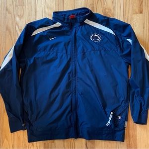 NikeFIT Penn State Full Zip Authentic Windbreaker Jacket Size L